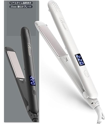 BAYATA 2WAY ヘアアイロン パールホワイト Amazon | BAYATA ヘアアイロン ストレート カール 2WAY【100℃〜230